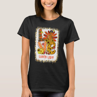 Bleached Love Turkey Lunch Lady Thanksgiving Fall  T-Shirt