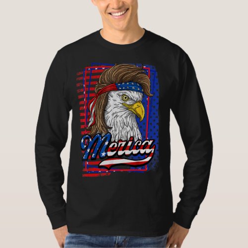 Bleached Merica Patriotic Usa Eagle Of Freedom  4t T_Shirt