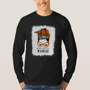 Bleached Multiple Sclerosis Warrior Messy Bun Ms W T-Shirt