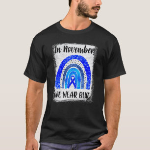 Bleached November We Wear Blue Diabetes Awareness  T-Shirt