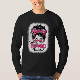 Bleached One Loved Auntie Messy Bun Women Valentin T-Shirt