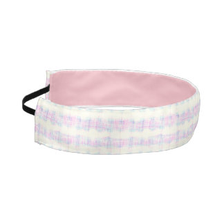Bleached Pastel Plaid Print Athletic Headband