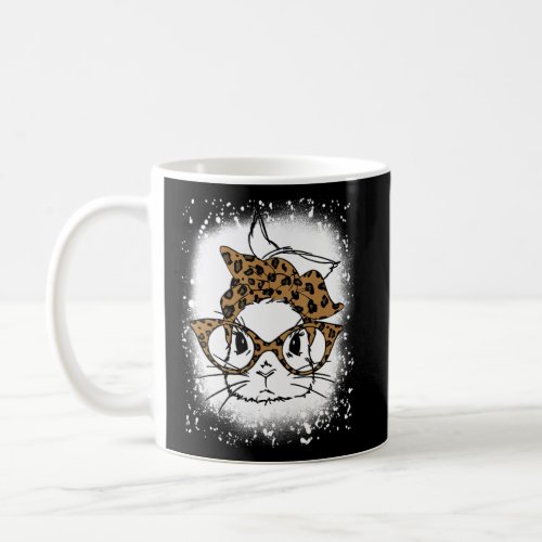 Bleached Rabbit Bunny Wearing Leopard Glasses Cute Coffee Mug