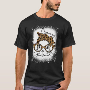 Bleached Rabbit Bunny Wearing Leopard Glasses Cute T-Shirt