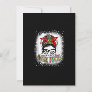 Bleached Santa's Favorite Nail Tech Messy Bun Chri Invitation