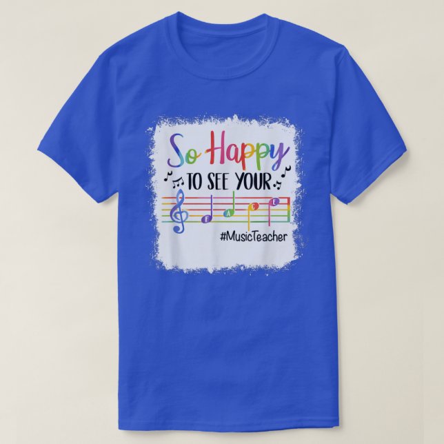 Bleached So Happy To See Your Face Funny Music Tea T-Shirt (Design Front)