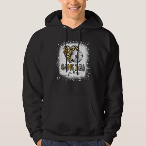 Bleached Soccer Game Day Vibes Soccer Mom Game Day Hoodie