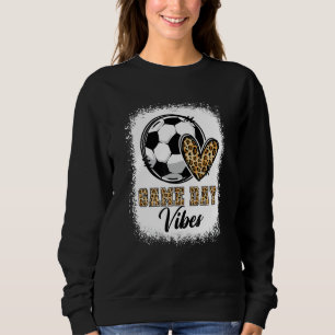 Bleached Soccer Game Day Vibes Soccer Mom Game Day Sweatshirt