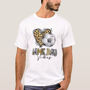 Bleached Soccer Game Day Vibes Soccer Mom Game Day T-Shirt