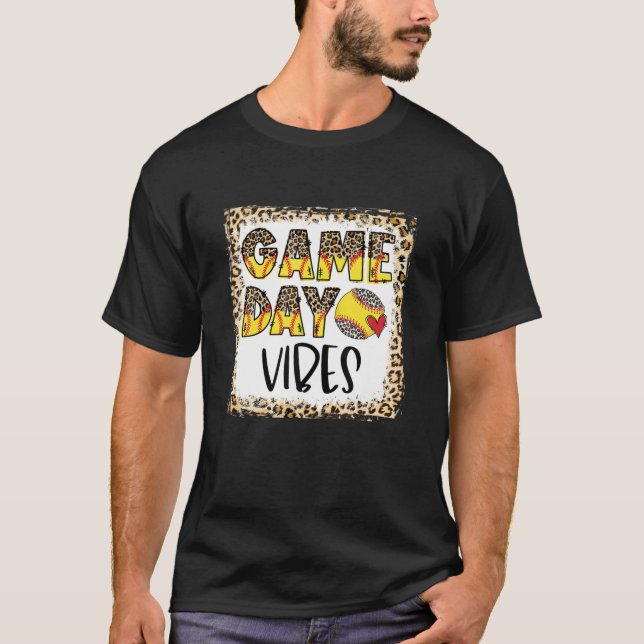 Bleached Softball Game Day Vibes Tee Softball Mom (Front)