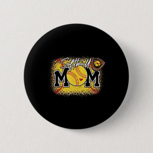 Bleached Softll Mom Leopard Softll Lover Mother's Button