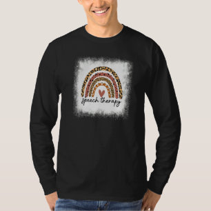 Bleached Speech Therapy Rainbow Speech Language Pa T-Shirt
