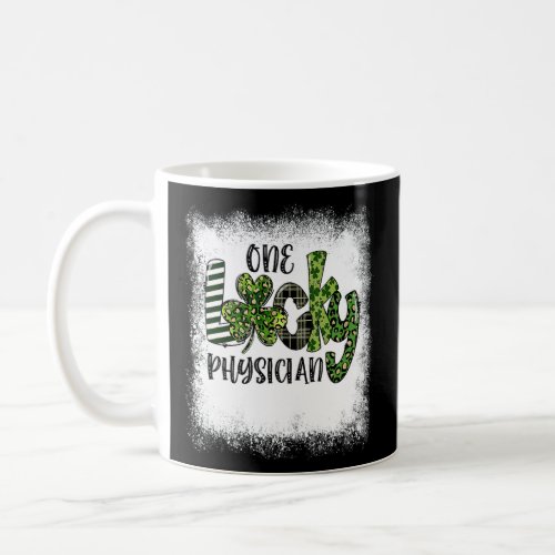 Bleached St Patricks Day Leopard One Lucky Physici Coffee Mug