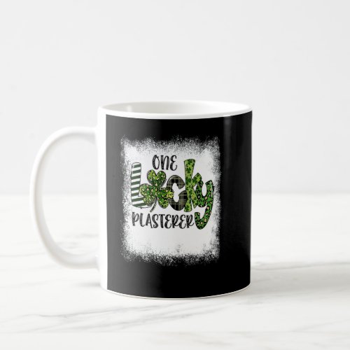 Bleached St Patricks Day Leopard One Lucky Plaster Coffee Mug