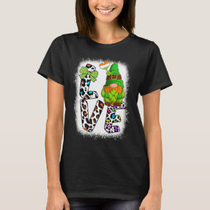 Bleached St Patricks Day  St Patricks Gnomes Love T-Shirt