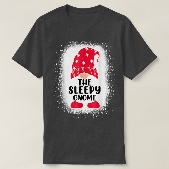 Bleached The Sleepy Gnome Matching Family Christma T-Shirt (Design Front)