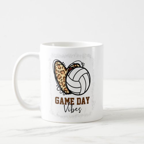 Bleached Volleyball Game Day Vibes Volleyball Mom  Coffee Mug