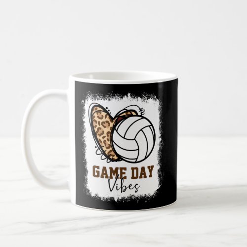Bleached Volleyball Game Day Vibes Volleyball Mom  Coffee Mug