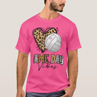 Bleached Volleyball Game Day Vibes Volleyball Mom  T-Shirt