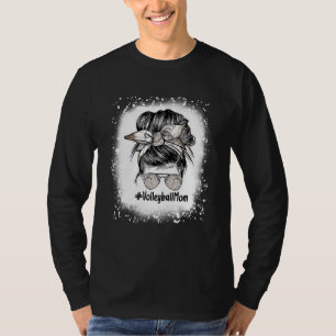 Bleached Volleyball Mom Game Day Volleyball Mom Mo T-Shirt