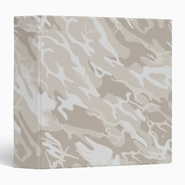 Bleached Wasteland Camo 3 Ring Binder (Front/Spine)