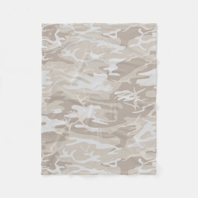 Bleached Wasteland Camo Fleece Blanket (Front)