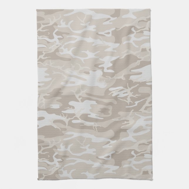 Bleached Wasteland Camo Kitchen Towel (Vertical)