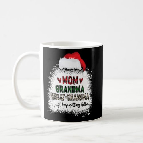 Bleached Xmas  mom grandma great grandma plaid leo Coffee Mug