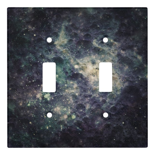 Bleak Galaxy Space Rock Cool Bedroom Light Switch Cover (Front)