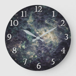 Bleak Galaxy Space Rock Cool Spacey Bedroom Large Clock