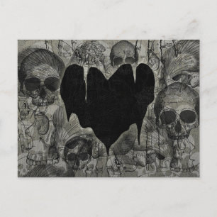 Bleak Heart Gothic Valentine Holiday Postcard