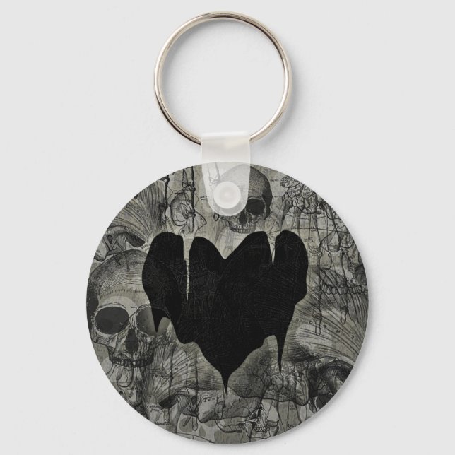 Bleak Heart Gothic Valentine Keychain (Front)