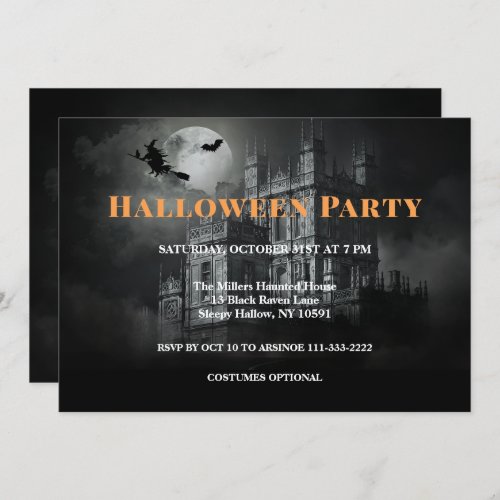 Bleak Mansion Halloween Party Invitation