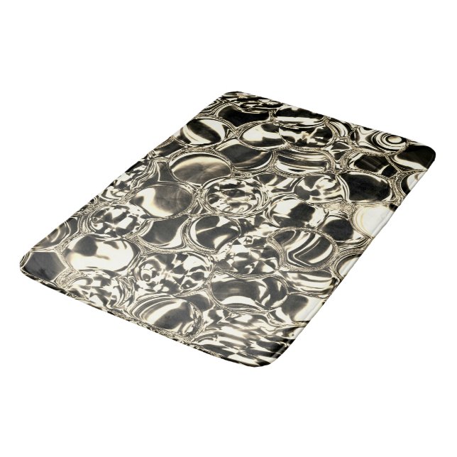 Blebs of gold or bubbles of glass? bath mat (Angled)