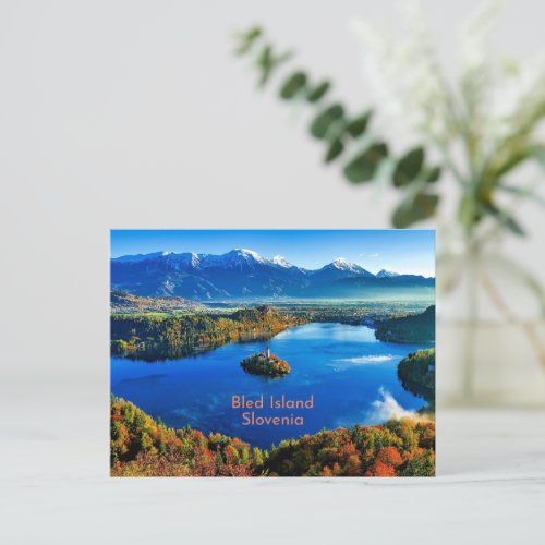 Bled Island Slovenia Postcard