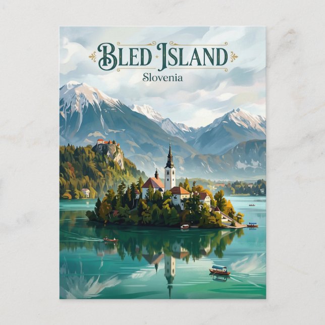 Bled Island Slovenia Postcard (Front)