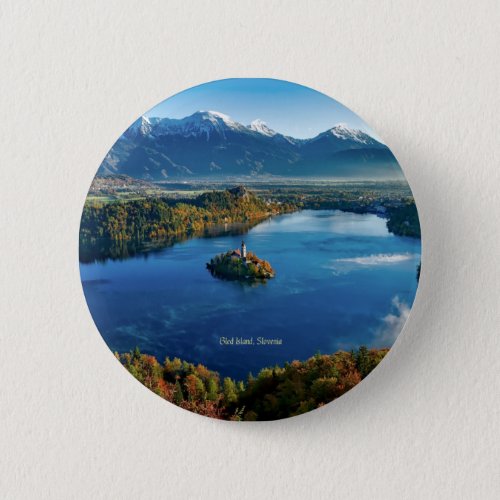 Bled Island Slovenia scenic Button
