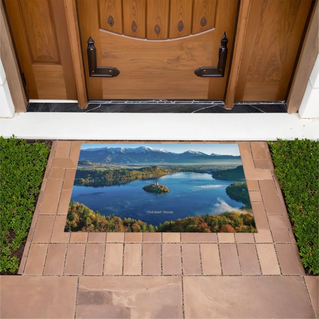 Bled Island, Slovenia, scenic Doormat (Outdoor)