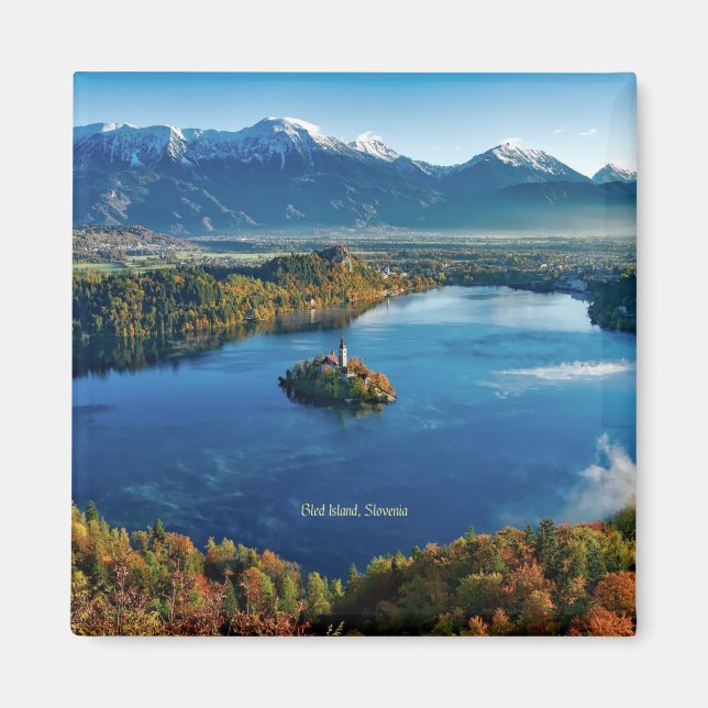 Bled Island, Slovenia, scenic Magnet (Front)