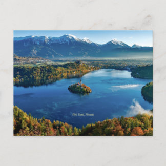 Bled Island, Slovenia, scenic Postcard