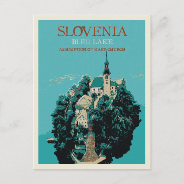 Bled Lake, Julian Alps, Slovenia Postcard (Front)