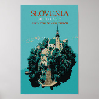 Bled Lake, Julian Alps, Slovenia Poster