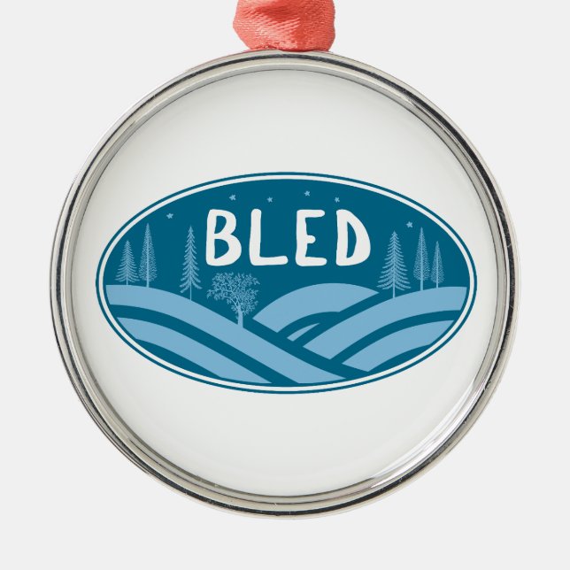 Bled Slovenia Outdoors Metal Ornament (Front)