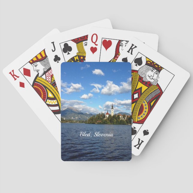 Bled, Slovenia scenic photograph,PLAYING CARDS (Back)