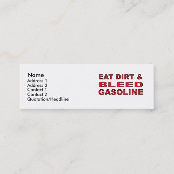 Bleed Gasoline - Dirt Bike Motocross Profile Card by allanGEE at Zazzle