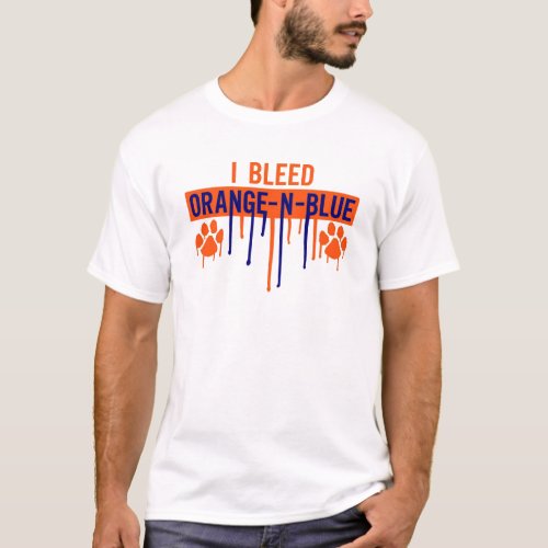 Bleed Orange and Blue T_Shirt