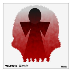 Bleeding Angel Skull Decal