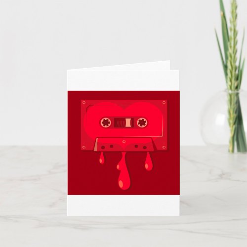 Bleeding Audio Cassette Card