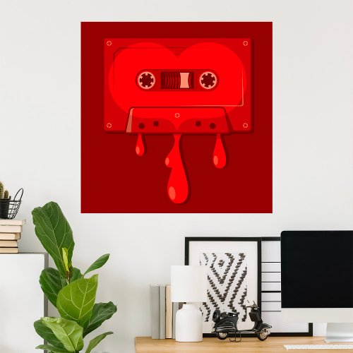 Bleeding Audio Cassette Poster