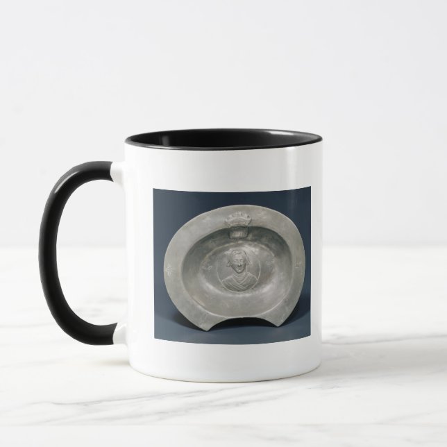 Bleeding bowl, French, 15th century, pewter Mug (Left)